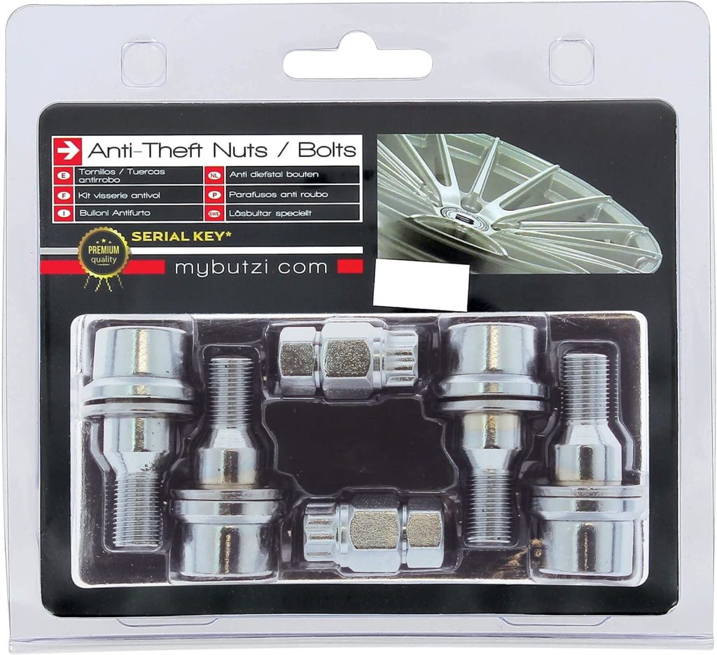 Kit Boulons De Sécurité Pour Roues McGard 26.002 SL - Chrome Argenté - Compatible Peugeot, Citroën, DS - Avec Clé Unique