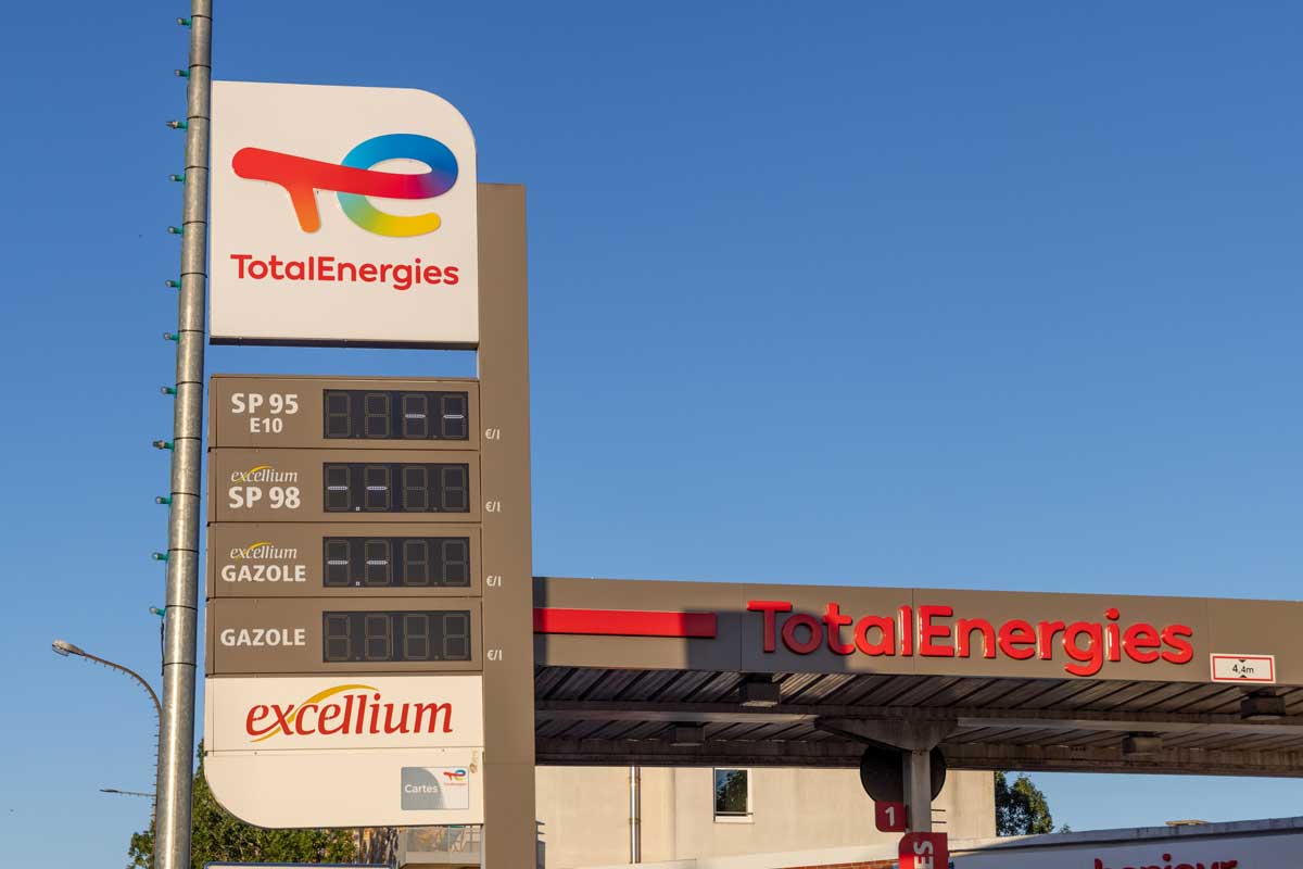 Une station service TotalEnergies