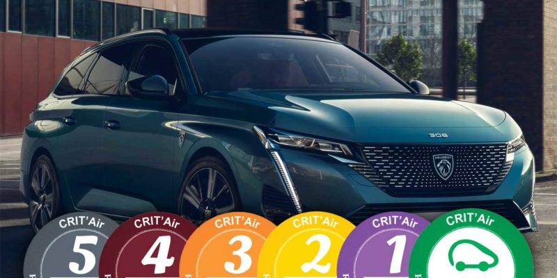 Quelle vignette Crit’Air pour une Peugeot 308 ?